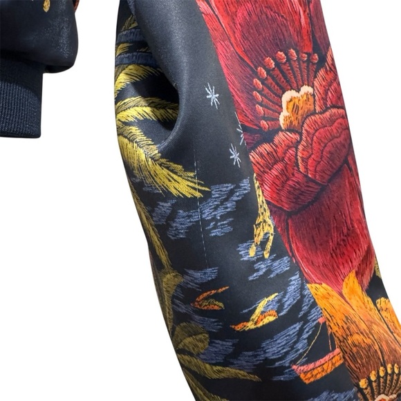 Industry Republic Crop Bomber Jacket Floral Farm Rio Vibe Jungle Tropical Size M - Picture 16 of 16